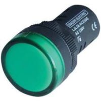 Lampka kontrolna LED 24V AC/DC, d=16mm, zielona | LJL16-GC Tracon