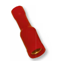 Izolowane gniazdo wtykowe, miedź cynowana, czerwone 1,5mm2, (d1=1,8mm, d2=4mm), PVC | PHA4-dubel Tracon
