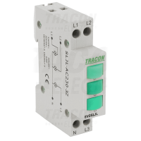 Modułowa lampka sygnalizacyjna LED, zielona 230V AC | SLJL-AC230-Z Tracon