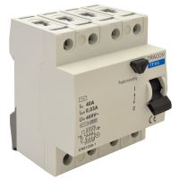 Wyłącznik różnicowo-prądowy 4-polowy 63A, 30mA, 6kA, AC | TFV4-63030 Tracon
