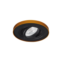 Oczko sufitowe TINY BORD DTO-B/G okrągły stop aluminium kolor czarny/złoty 1XGx5,3/GU10 | 37166 Kanlux