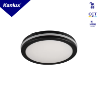 Plafon LED BENO ECO 12W CCT O B 3000/4000/6500K 1050 (WW)/1150 (NW)/1100 (CW)lm IP65 czarny | 38381 Kanlux