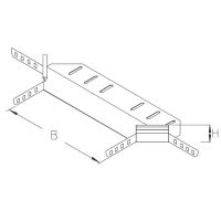 Element odgałęźny korytka, wys. 42mm RAA 42-10S | RAA 42-10S El-Puk