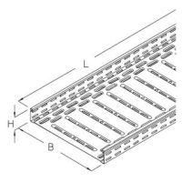 Korytko kablowe, perforowane, wysokość 60mm, szerokość 100mm RG 60-10S (3m) | RG 60-10S El-Puk