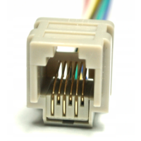 Gniazdo RJ12 150mm PIN:6 z blokada panel stop,z przewodami | RJ12GL Transfer Multisort Elektronik