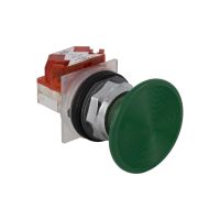 Przycisk grzybkowy Fi-35mm zielony wkręcany napęd 2-pozycyjny metalowy | 9001KR25G Schneider Electric