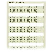 Ramka z oznacznikami WSB, jako karta, biały (arkusz) | 209-934 Wago