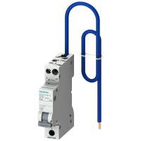 Wyłącznik przeciwpożarowy RCBO kombinowany 230V, 6kA, 1+N, B, 32A kompaktowy (1DU) pigtail | 5SV6316-6KP32 Siemens