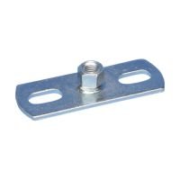 Płytka bazowa do prętów, z dwoma otworami, stal, EG, M12, 120mm, PBRM12L120 | 587165 Erico
