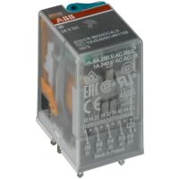 Przekaźnik interfejsowy wtykowy 250V 6A 4C/O (SPDT) + LED, 220V DC, CR-M220DC4L | 1SVR405613R9100 ABB