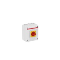 Rozłącznik bezpieczeństwa 3P 16A 7,5kW, styki 1NO, żółto-czerwona rączka, OTP16A3M | 1SCA022399R6750 ABB