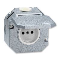 Gniazdo z klapką n/t obudowa metalowa IP55, 5518-2750 | 2CHX182750C4302 ABB