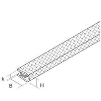 Profil ochronny krawędzi KSB-G 6,5x9,5mm, E90 srebrny | KSB-G El-Puk