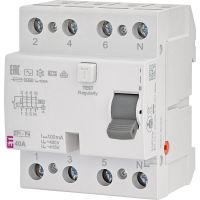 Wyłącznik różnicowoprądowy 4P 40A 100mA typ AC, EFI-P4 | 002061622 Eti