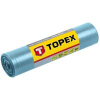 Worki na ciężkie odpady 80 L, błękitne, super mocne, 100 mic (opak 5szt) | 23B257 TOPEX