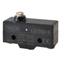 Wyłącznik krańcowy, krótki trzpień, ze zderzakiem 1xCO, 2A/230V AC-15, 0,3A/250V DC-13, IP00(1szt) | LS15GD-B Tracon