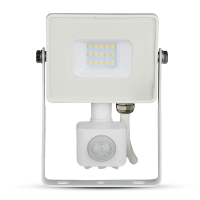 Naświetlacz LED V-TAC 10W SAMSUNG CHIP czujnik ruchu funkcja cut-OFF biały VT-10-S-W 4000K 800lm 5 l | 3800157630900 LED EUROPE