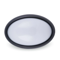 Oprawa sufitowa plafoniera V-TAC 8W LED owal czarny IP66 VT-8014-OV-B 3000K 560lm | 3800157611893 LED EUROPE