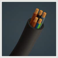 Przewód w izolacji gumowej H07RN-F (OnPD) 5x4,0 żo 450/750V BĘBEN | G-111979-B TF Kable