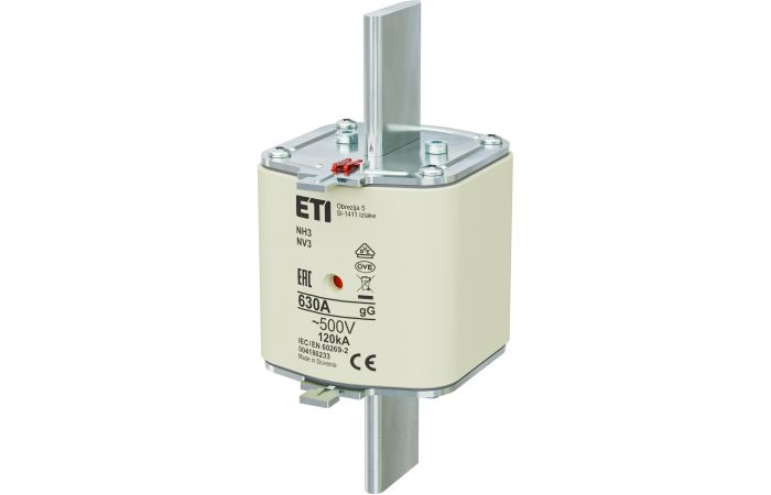 Wkładka bezpiecznikowa (topikowa) NH3 630A gG 500V zwłoczna | 004186233 Eti