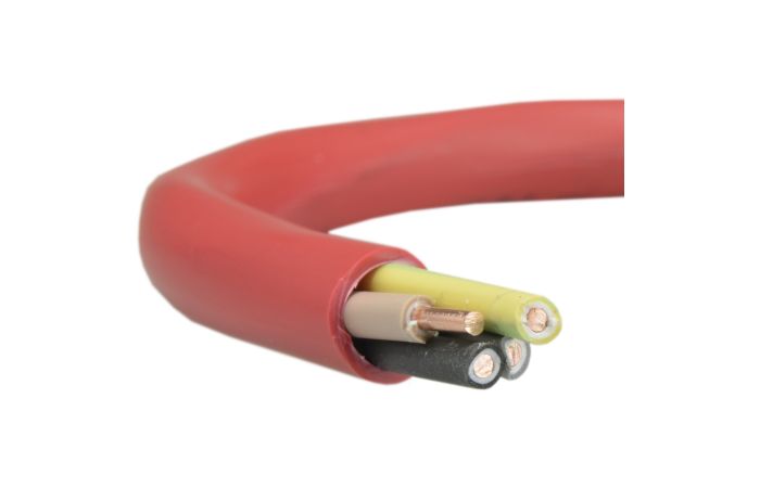 Przewód bezhalogenowy HDGSŻO 4x1,5 FE180/PH120/E90 300/500V czerwony BĘBEN | 1195 008 23 Technokabel