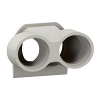 Przepust kablowy - 2 wejścia - PG16 szary, Nowe Plexo | 069650L Legrand