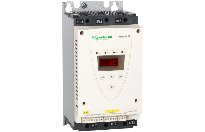 Układ łagodnego rozruchu ATS22 3-fazowe 230/440VAC 50/60Hz 22kW 47A IP20, Altistart 22 | ATS22D47Q Schneider Electric