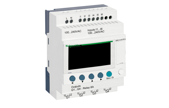 Przekaźnik programowalny 100-240VAC 6we 4wy Zelio Logic | SR2A101FU Schneider Electric