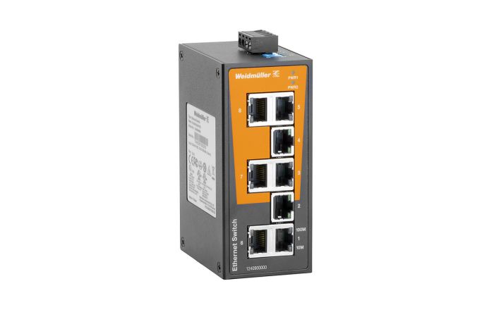 Switch, przełącznik sieciowy niezarządzany, IE-SW-BL08-8TX, Fast Ethernet, 8xRJ45, IP30 | 1240900000 Weidmuller