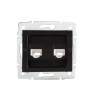 Gniazdo komputerowo telefoniczne RJ45 Cat 6+RJ11 LOGI 02-1440-042 cm kolor czarny mat | 33599 Kanlux