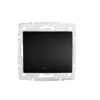 Łącznik jednobiegunowy z LED LOGI 02-1110-142 cm śrubowy kolor czarny mat | 33622 Kanlux