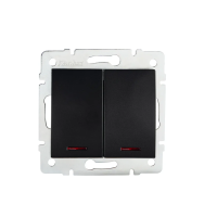Łącznik dwugrupowy świecznikowy z LED LOGI 02-1120-142 cm śrubowy kolor czarny mat | 33623 Kanlux