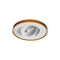 Oczko sufitowe TINY BORD DTO-W/G okrągły stop aluminium kolor biały/złoty 1XGx5,3/GU10 | 37168 Kanlux