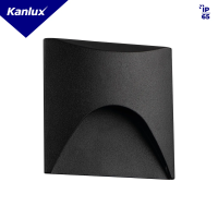 Oprawa przyschodowa kwadratowa EXIN LED L B-NW 2.5W 220-240 AC 50lm IP65 biała 4000K kolor czarny | 39139 Kanlux
