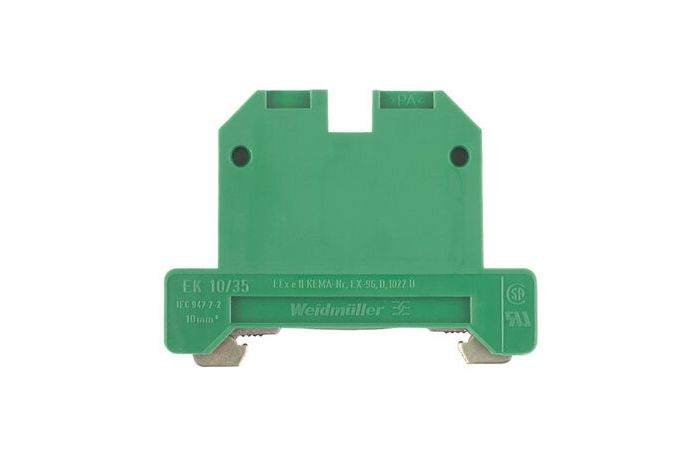 Złączka szynowa ochronna śrubowa EK 10/35 żółto-zielona | 0661360000 Weidmuller