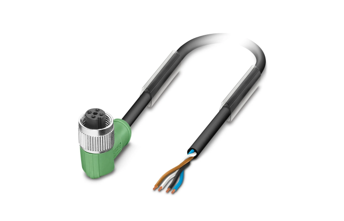 Kabel czujnika/urządzenia wykonawczego SAC-4P- 3,0-PUR/M12FR, 4-pin, czarno-szary (3m) | 1668234 Phoenix Contact