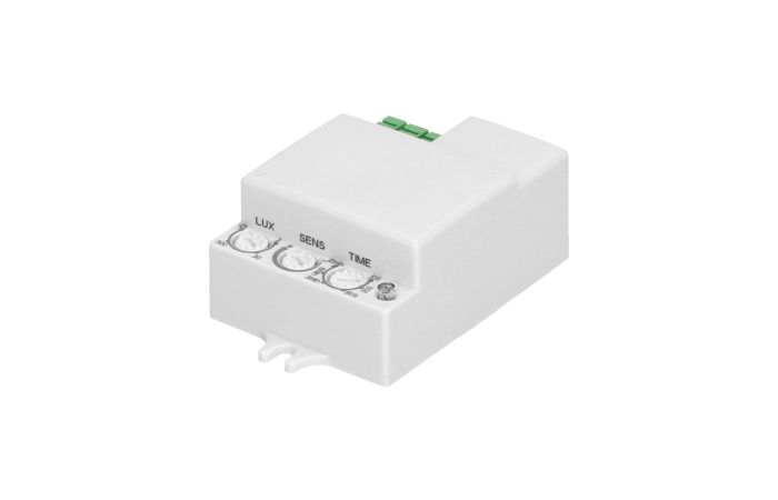 Mikrofalowy czujnik ruchu mini, 360/180st. IP20, 1200W, biały, natynkowy/podtynkowy | OR-CR-214 Orno