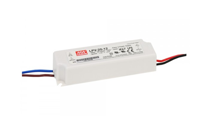 Zasilacz impulsowy LED 20W 12V/1,67A | LPV-20-12 Meanwell