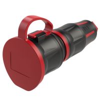 Gniazdo przenośne gumowe 16A 2P+Z 230V IP54 z zatyczką Top Taurus2 PCED-24711-SR | 24711-sr PCE