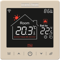 Termostat programowalny Grand Meyer SN-15 Wi-Fi z czujnikiem wbudowanym i podłogowym. Kolor złoty (beżowy). | SN-15 GRAND MEYER