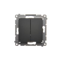 Łącznik świecznikowy (moduł) 10AX, 250V~, szybkozłącza, czarny mat, Simon 54 | DW5.01/49 Kontakt Simon