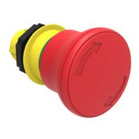 Przycisk sterowniczy grzybkowy, bez adaptera, odblokowanie przez obrót, Fi-40mm,czerwony | LPCB6644 Lovato Electric