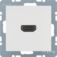 Gniazdo HDMI z przyłączem 90st., biały, połysk, B.x/S.1 | 3315438989 Hager