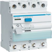 Wyłącznik różnicowo-prądowy 3P+N 63A/30mA Typ A QuickConnect RCCB | CDS463D Hager