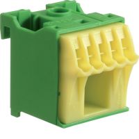 Blok samozacisków ochronny, zielony, 1x16+5x4mm2, szer. 30mm, QuickConnect | KN06E Hager