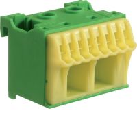 Blok samozacisków ochronny, zielony, 2x16+8x4mm2, szer. 45mm, QuickConnect | KN10E Hager