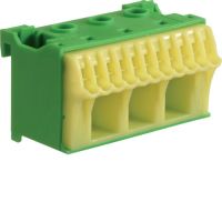 Blok samozacisków ochronny, zielony, 3x16 +11x4mm2, szer. 60mm, QuickConnect | KN14E Hager