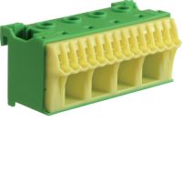 Blok samozacisków ochronny, zielony, 4x16+14x4mm2, szer. 75mm, QuickConnect | KN18E Hager