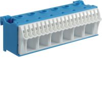 Blok samozacisków neutralny, niebieski, 6x16+20x4mm2, szer.105mm, QuickConnect | KN26N Hager