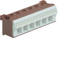 Blok samozacisków fazowy, brązowy, 6x16+20x4mm2, szer. 105mm, QuickConnect | KN26P Hager